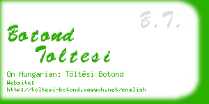botond toltesi business card