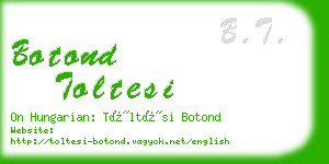 botond toltesi business card